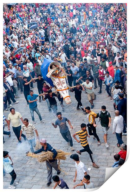 People crowd Print by Jayaram Prajapati