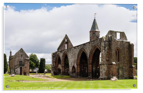 Fortrose Cathedral Scotland Acrylic by Pearl Bucknall