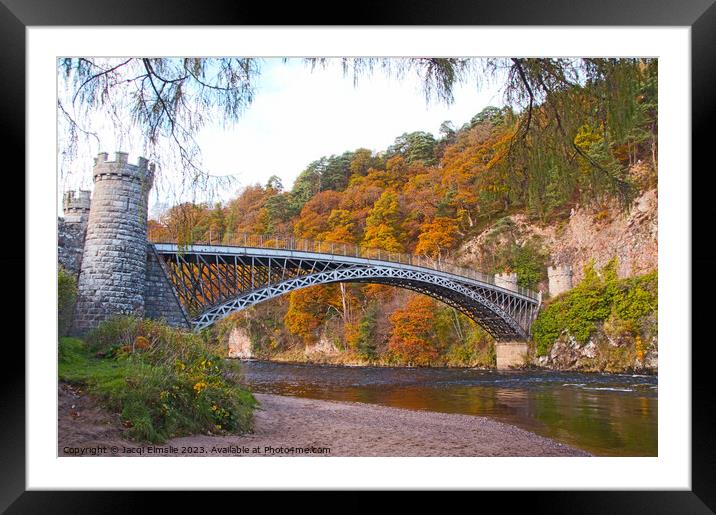 The Craigellachie bridge over the River Spey  Framed Mounted Print by Jacqi Elmslie