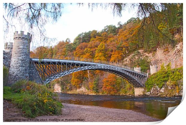 The Craigellachie bridge over the River Spey  Print by Jacqi Elmslie