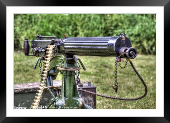 Vickers Machine Gun Framed Mounted Print by David Pyatt