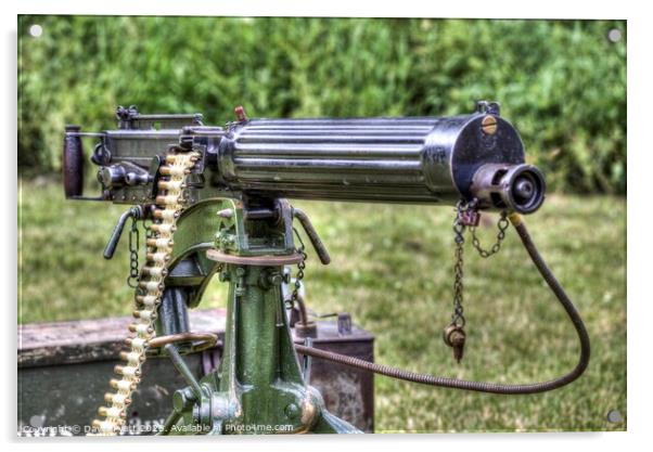 Vickers Machine Gun Acrylic by David Pyatt