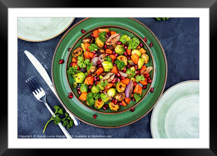 Grilled vegetable salad. Framed Mounted Print by Mykola Lunov Mykola