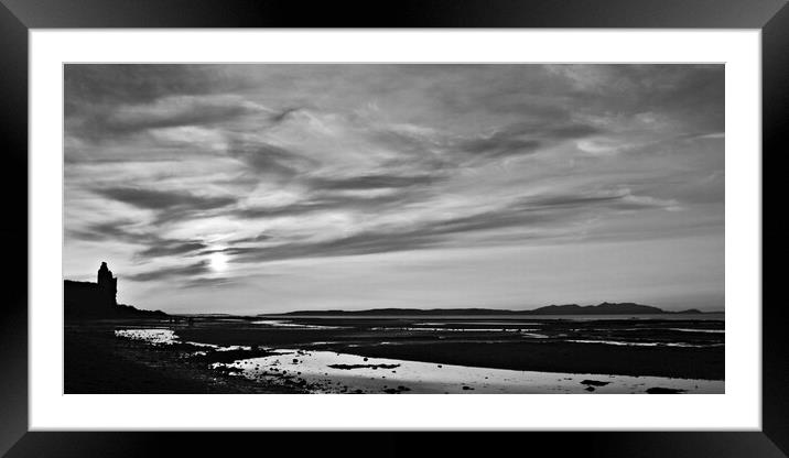 Greenan beach and castle and lovely Isle of Arran Framed Mounted Print by Allan Durward Photography