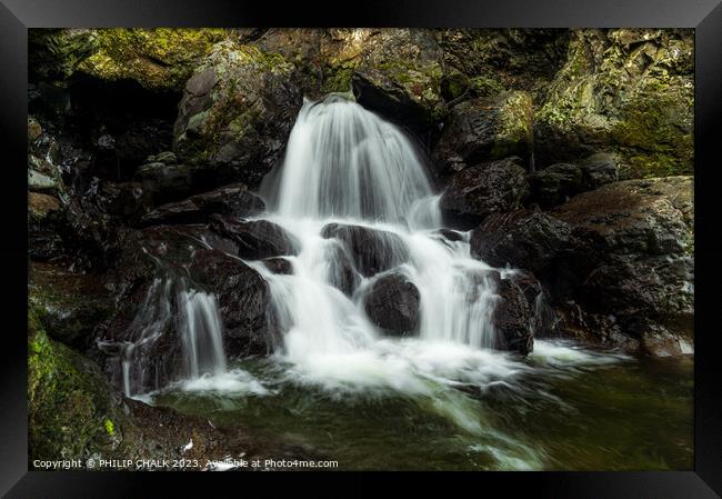 Ladore waterfalls and cascades in the lake district 867 Framed Print by PHILIP CHALK