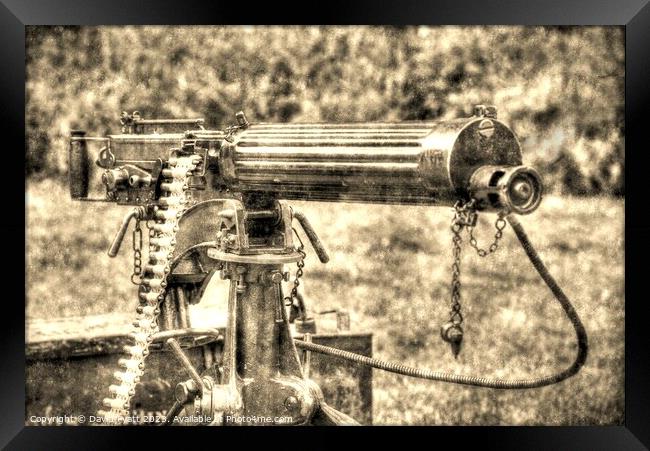 Vickers Machine Gun Vintage Framed Print by David Pyatt