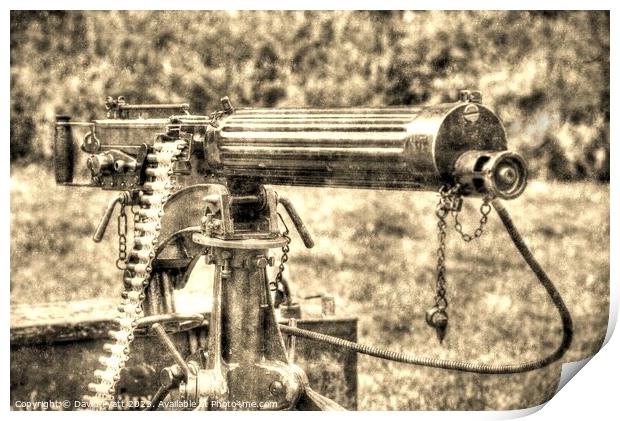 Vickers Machine Gun Vintage Print by David Pyatt