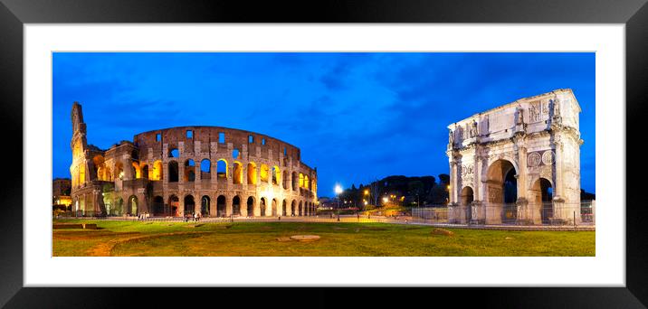 Piazza del Colosseo Framed Mounted Print by Fabrizio Troiani