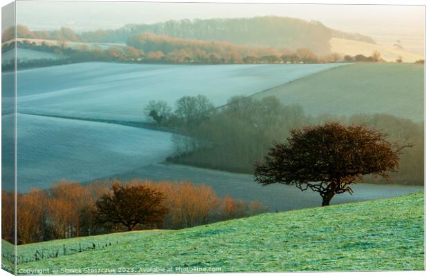 Icing on the Downland Canvas Print by Slawek Staszczuk