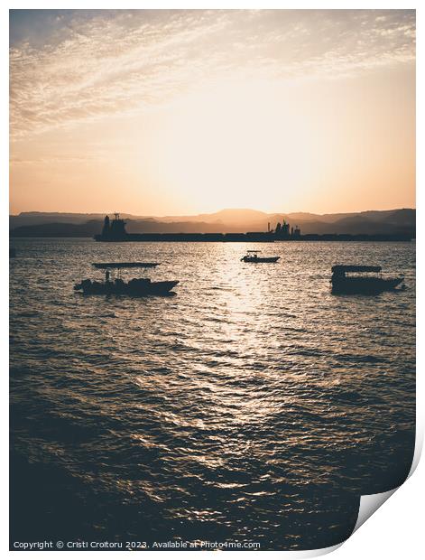 Aqaba at sunset Print by Cristi Croitoru