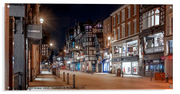 An evening In Chester Acrylic by Richard Stoker