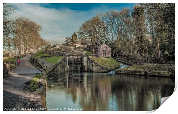 Five Rise - Bingley Print by Richard Perks