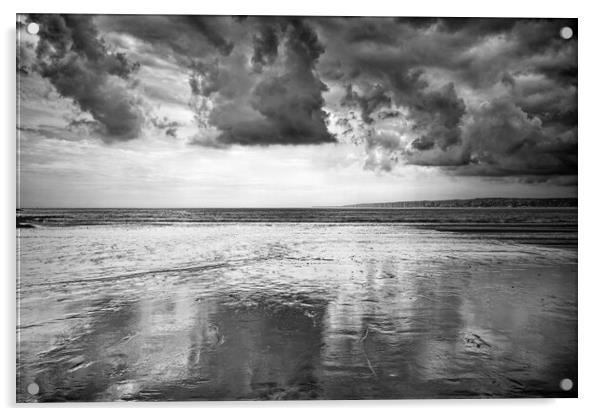 Filey Beach Acrylic by Darren Galpin