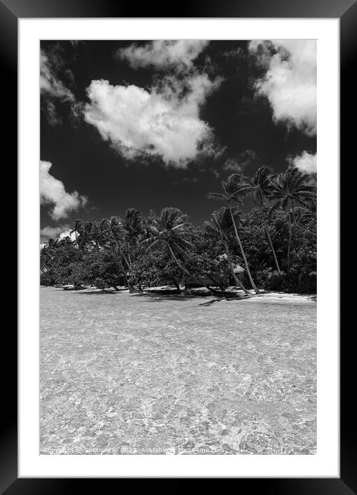 Bora Bora Palm trees tropical luxury vacation resort Framed Mounted Print by Spotmatik 
