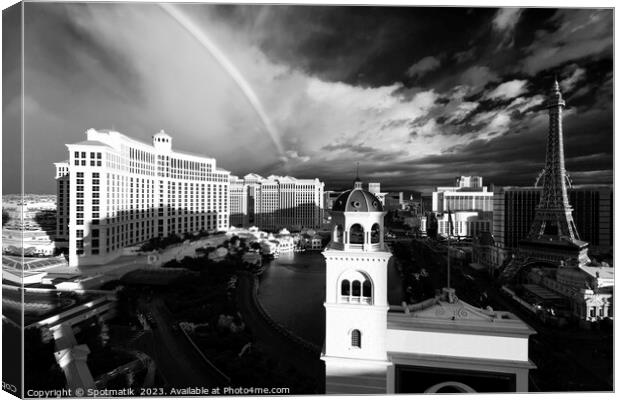 Las Vegas Nevada Downtown Bellagio Resort Hotel USA Canvas Print by Spotmatik 
