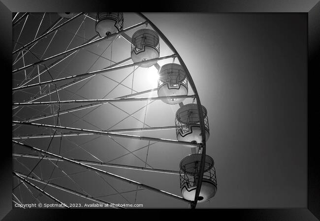 Norway Bergen Ferris wheel amusement Fair ground ride  Framed Print by Spotmatik 