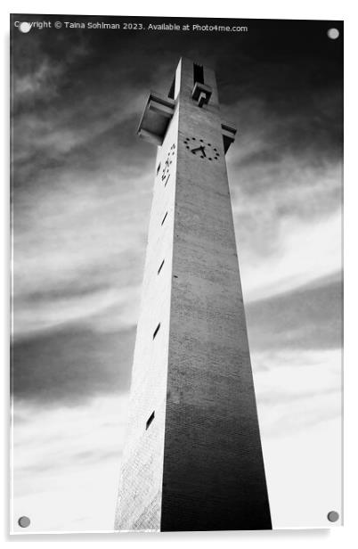 Lakeuden Risti Church Bell Tower by Alvar Aalto Mo Acrylic by Taina Sohlman