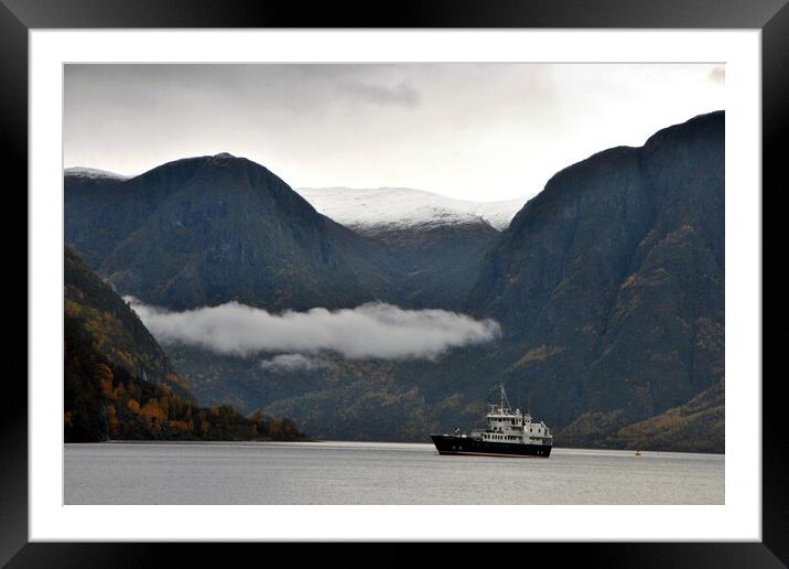 Majestic Aurlandsfjord in Norway Framed Mounted Print by Andy Evans Photos