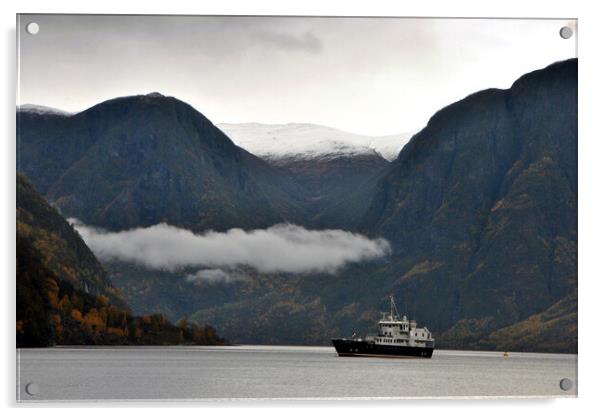 Majestic Aurlandsfjord in Norway Acrylic by Andy Evans Photos