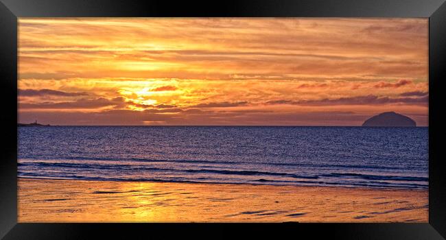 Culzean Bay and Ailsa Craig sunset Framed Print by Allan Durward Photography