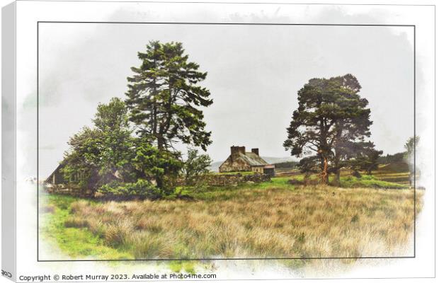The Haunting Beauty of a Deserted Highland Croft Canvas Print by Robert Murray