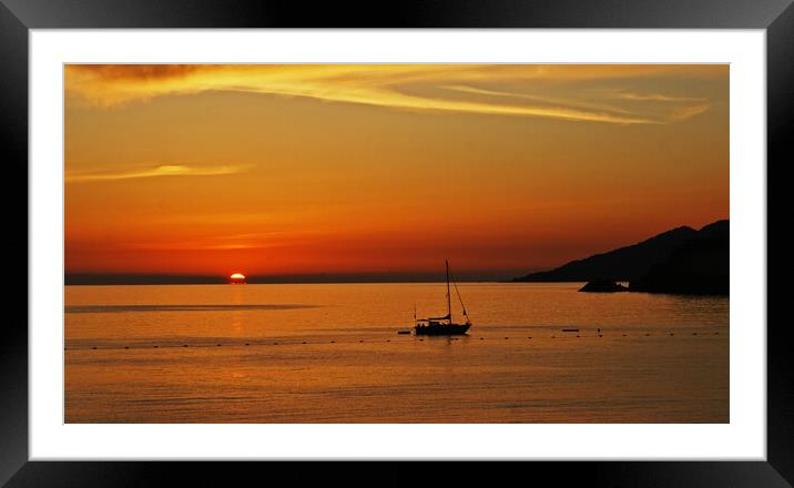 Olu Deniz Sunset Framed Mounted Print by David Mccandlish