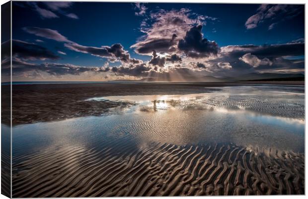 Inch Beach Clouds Canvas Print by Dave Hudspeth Landscape Photography