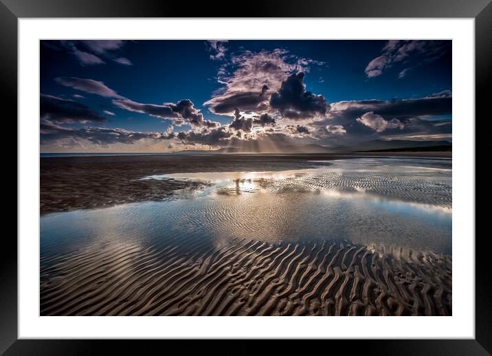 Inch Beach Clouds Framed Mounted Print by Dave Hudspeth Landscape Photography