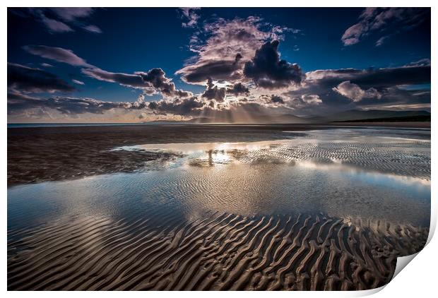 Inch Beach Clouds Print by Dave Hudspeth Landscape Photography