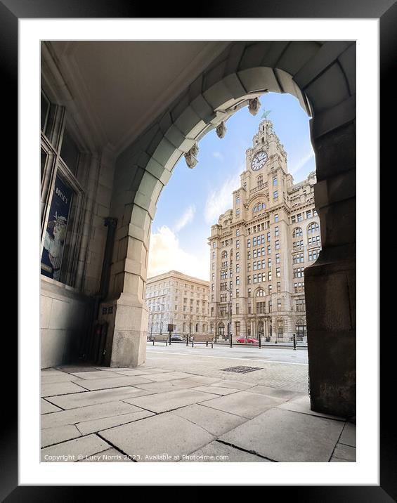 Royal Liver Building  Framed Mounted Print by Lucy Norris
