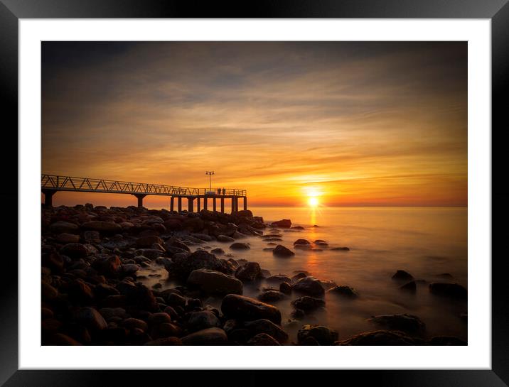 Photography with a beautiful and calm sunrise at sea Framed Mounted Print by Vicen Photo