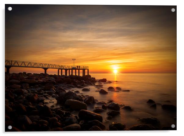 Photography with a beautiful and calm sunrise at sea Acrylic by Vicen Photo