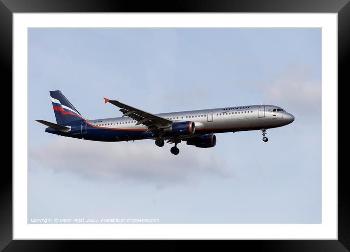 Aeroflot Airbus A321 Framed Mounted Print by David Pyatt