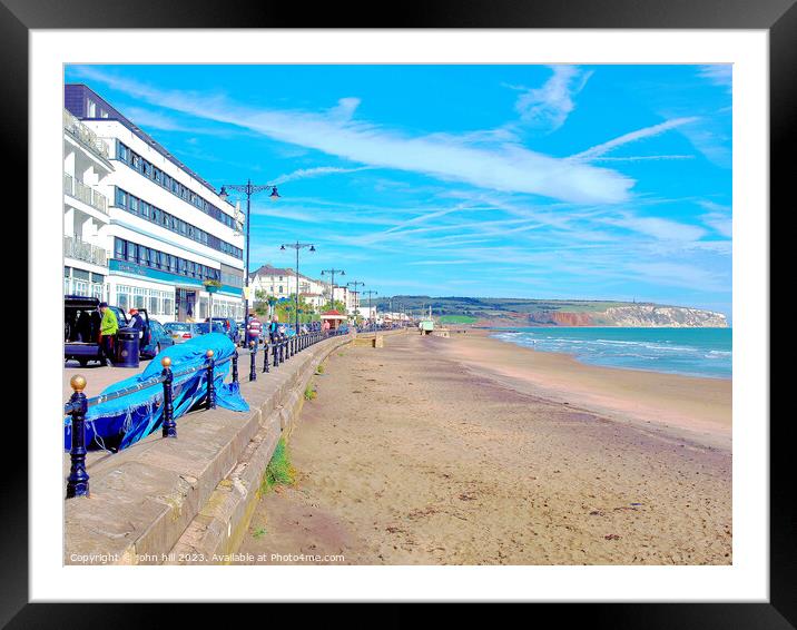 Sandown seafront in October, Isle of Wight. Framed Mounted Print by john hill