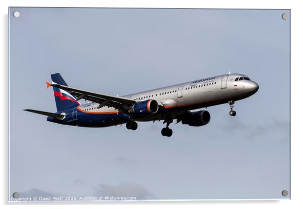 Aeroflot Airbus A321-211 Acrylic by David Pyatt