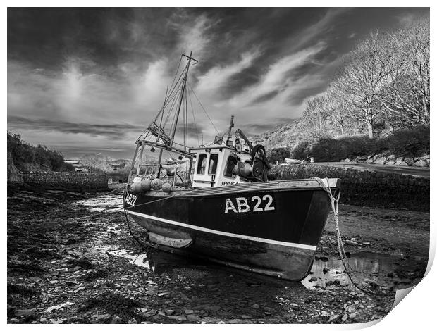 Porthclais Harbour A Serene Fishing Haven Print by Colin Allen