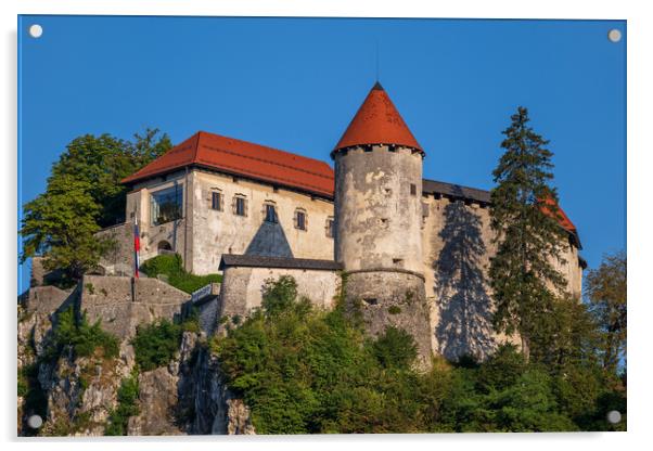 The Bled Castle In Slovenia Acrylic by Artur Bogacki