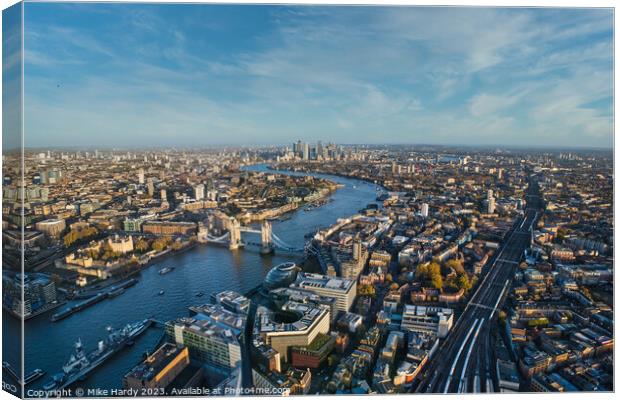 Aerial view of London Canvas Print by Mike Hardy