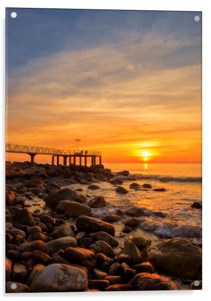 Photography with the spectacular sunrise from a beach on the Costa Azahar Acrylic by Vicen Photo