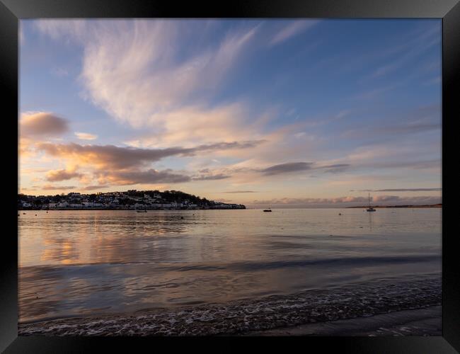 Appledore sunset clouds Framed Print by Tony Twyman