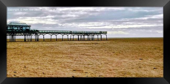 Lytham st Anne's seaside pier on a February afternoon  Framed Print by Pelin Bay