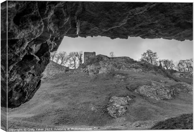 Peveril Castle Cave Dale Peak District Canvas Print by Craig Yates