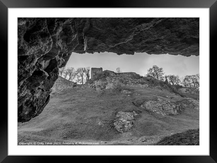 Peveril Castle Cave Dale Peak District Framed Mounted Print by Craig Yates