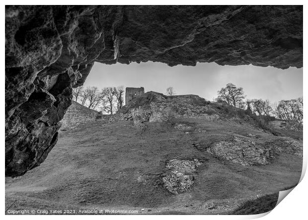 Peveril Castle Cave Dale Peak District Print by Craig Yates