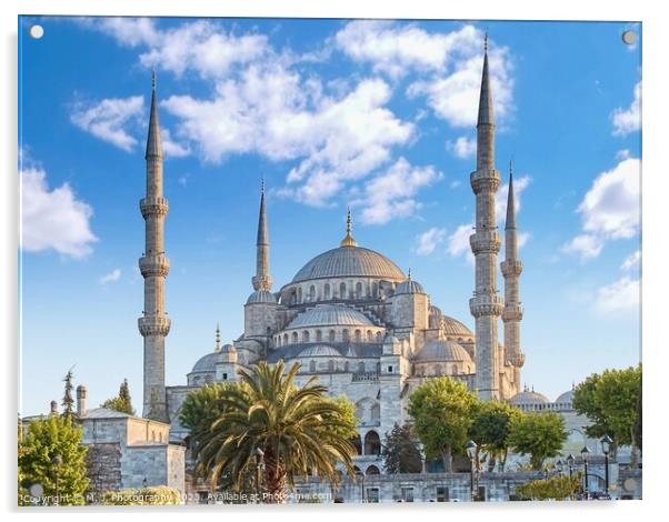 Sultan Ahmed Mosque or The Blue Mosque in Istanbul  Acrylic by M. J. Photography