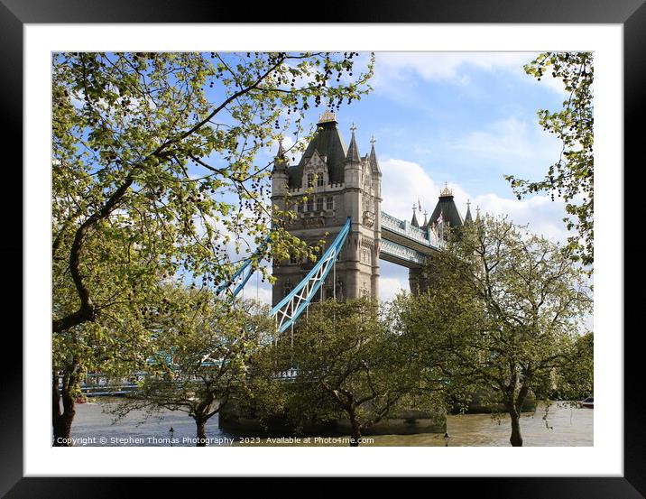 Iconic Tower Bridge: London's Heartbeat Framed Mounted Print by Stephen Thomas Photography 