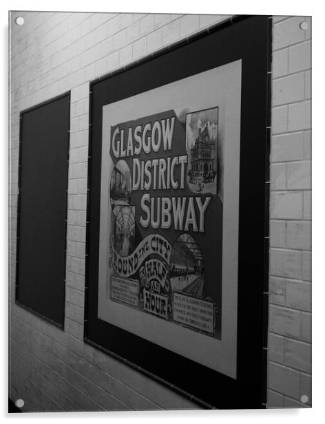Glasgow District Subway Acrylic by Emma Dickson