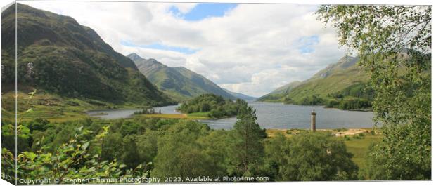 Echoes of the Jacobite Rising: Glenfinnan Chief Canvas Print by Stephen Thomas Photography 