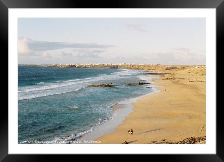Golden Hour in El Cotillo, Fuerteventura Framed Mounted Print by Lee Osborne