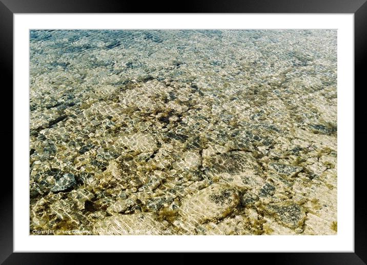 Rockpool Textures Framed Mounted Print by Lee Osborne